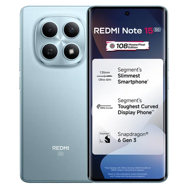 Redmi Note 15 5G | 8GB+256GB | Glacier Blue