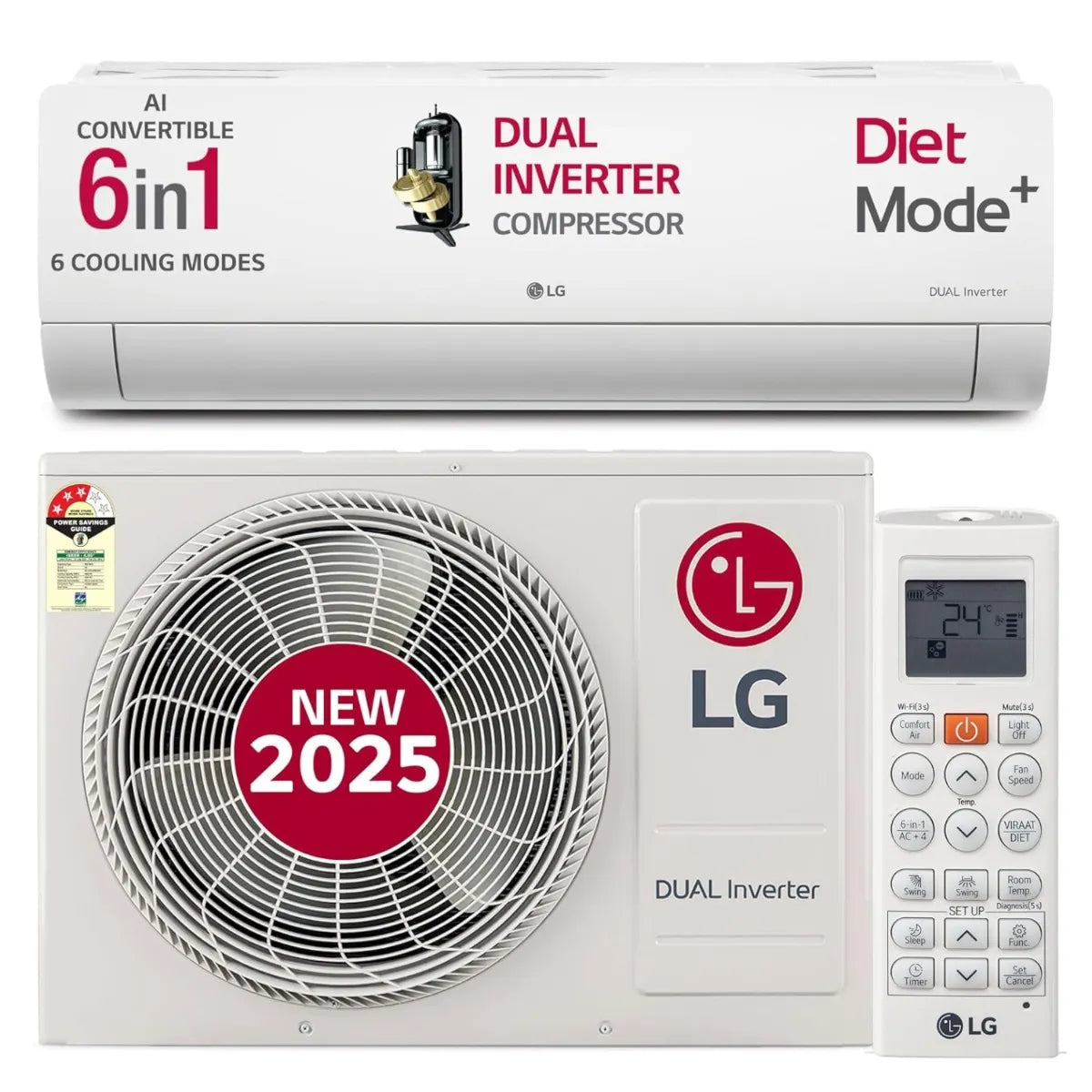 LG Ton Star AI DUAL Inverter Split AC