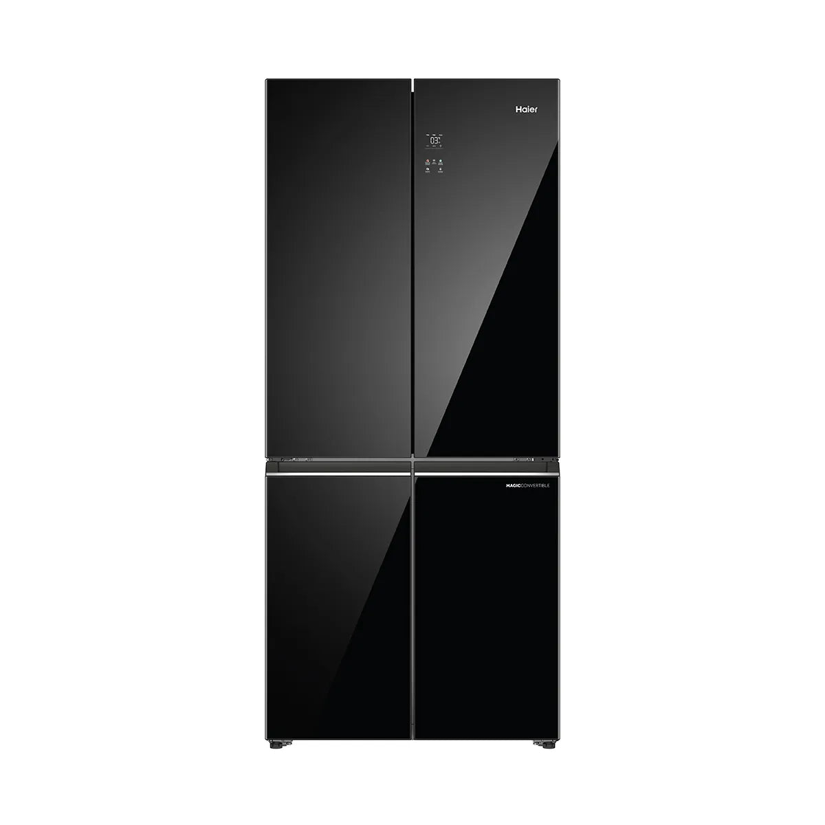 Haier 520 Litres Star Black Glass Convertible Door Side by Side Wi-Fi  Refrigerator, Lumiere Series - Main Image