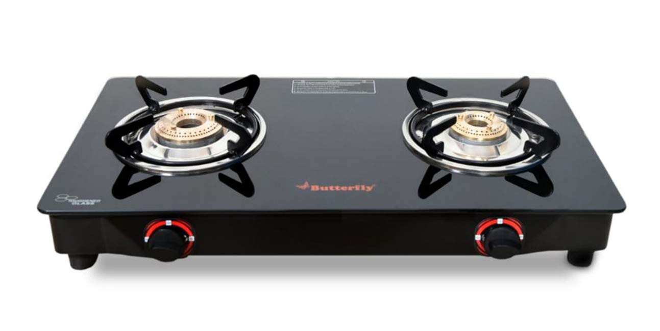 Butterfly Duo Burner Glasstop Gas Stove - Main Image