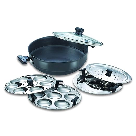 Prestige 4.5 L HA MULTI KADAI 280MM WITH LID Black