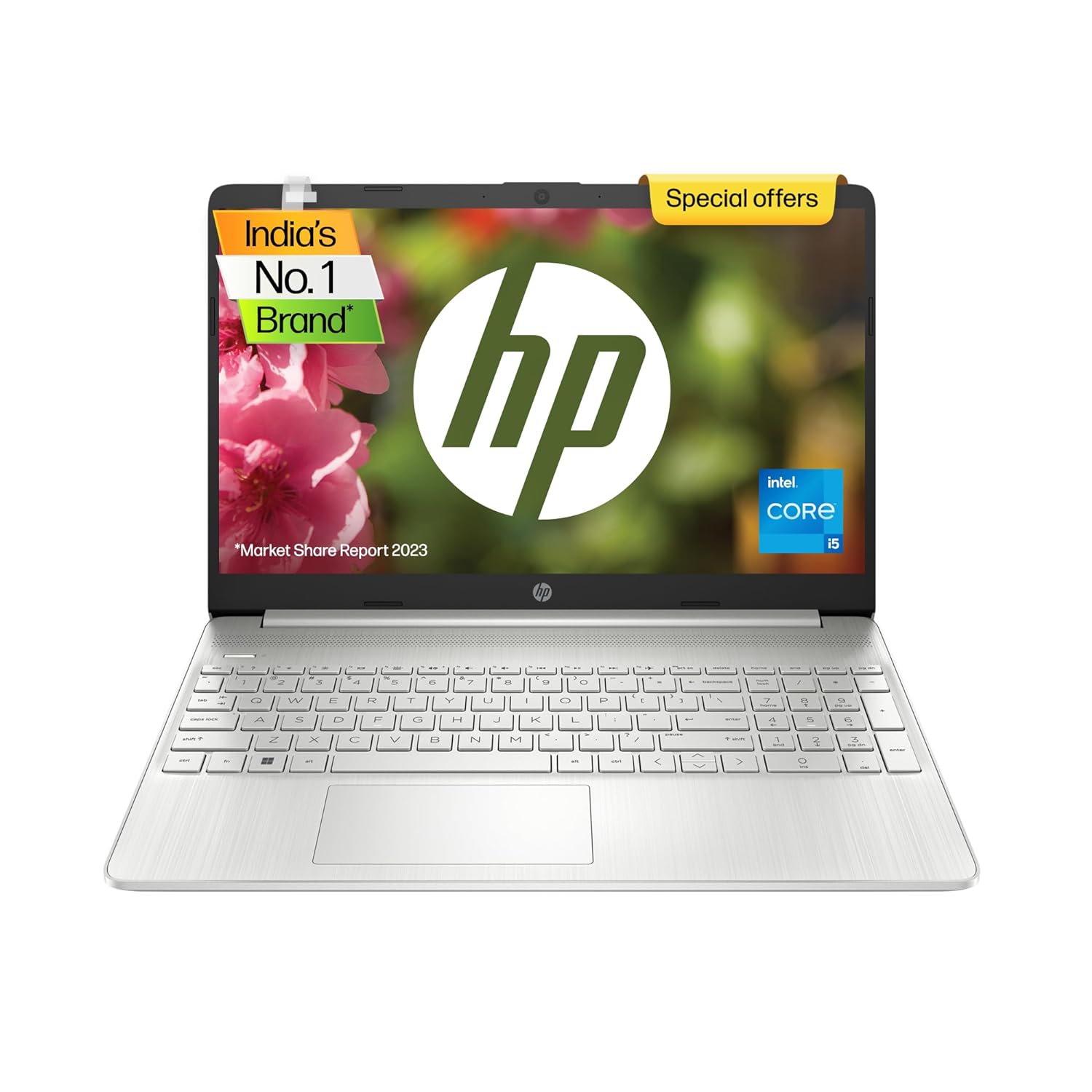 HP 15s, 12th Gen Intel Core i5 16GB RAM/512GB SSD 15.6-inch(39.6 cm)  Micro-Edge Anti-Glare FHD Laptop/Win 11/Intel Iris Xe Graphics/Dual  Speakers/Alexa/Backlit KB/MSO/Fast Charge, 15s