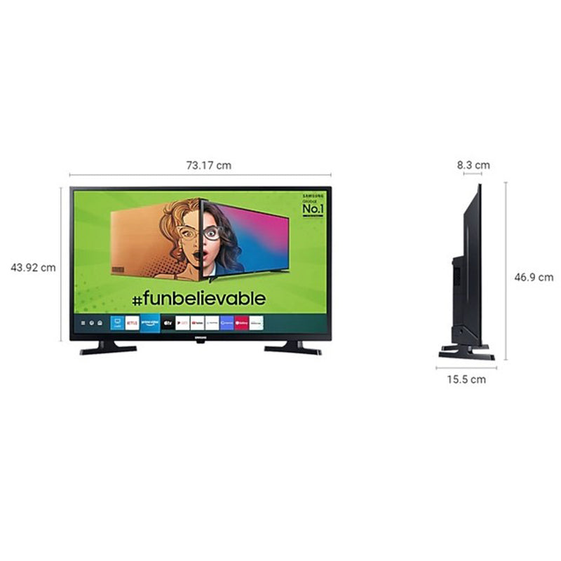 SAMSUNG 81 Cm ( 32 Inch ) HD Ready LED Smart TV (UA32T4350BKXXL)