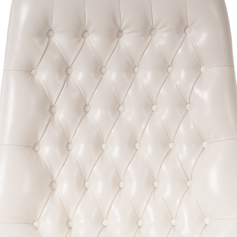Dynasty White Leather Executive Chair (DC-LEATHER HB EXECUTIVE CHAIR)