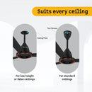 Atomberg Erica Meta Ceiling Fan 1200mm Matt Black (FG0812)