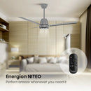 Crompton Energion NITEO 5S 1200mm 3 Blade BLDC Motor Ceiling Fan with Remote - Matte Grey