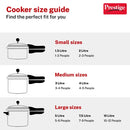Prestige Svachh Aluminium Anti Bulge Gas and Induction Compatible Pressure Cooker, 7.5 L (Silver)