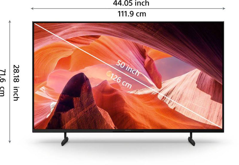 Sony Bravia 126 cm (50 inches) 4K Ultra HD Smart LED Google TV KD-50X80L IN5 (Black)