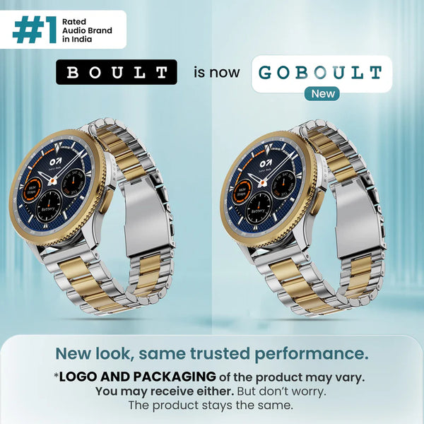 GOBOULT Pyro Smartwatch 1.43'' AMOLED Screen | Gold Silver