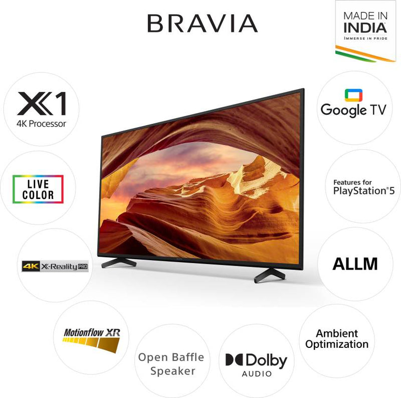 Sony Bravia 164 cm (65 inches) 4K Ultra HD Smart LED Google TV KD-65X75L IN5 (Black)