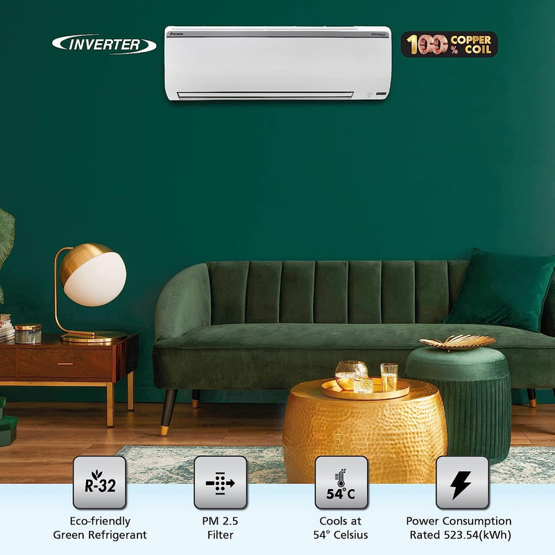 Daikin 1.0 Ton Inverter 3 Star Split Air Conditioner (FTKC-RKC35UV16W)