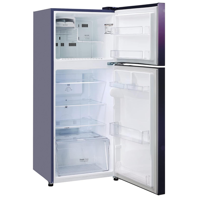 LG 242 L 2 Star Smart Inverter Frost-Free Double Door Refrigerator Appliance (GL-N292BBEY.DBEZEBN, Blue Euphoria)