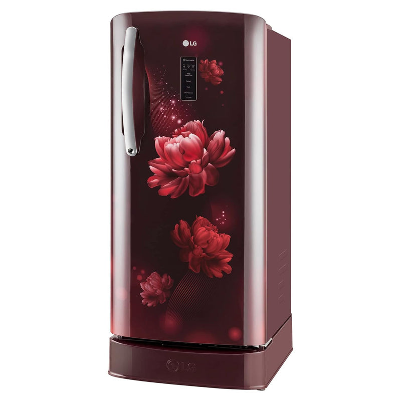 LG 201 L 5 Star Inverter Direct-Cool Single Door Refrigerator Appliance (GL-D211CSCU.ASCZEBN, Scarlet Charm)