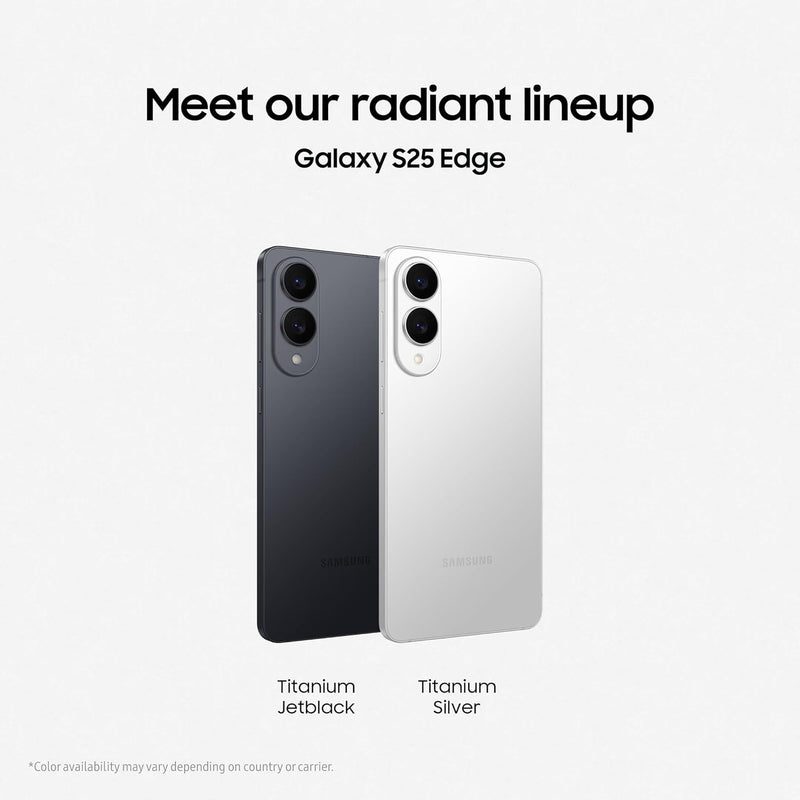 Samsung Galaxy S25 Edge 5G AI Smartphone | 12GB+512GB | Titanium Silver