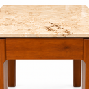 Darling 14LC0037 Dining Table, Mahogany Wood with Marble Top