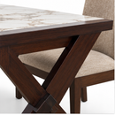 Darling Hudson Dining Table, Mahogany Wood with Tile Top