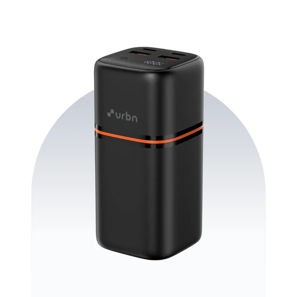 urbn Nano Stack Pro 70W Fast Charging Power Bank (20000 mAh ,2 Type C Ports, 2 Type A Ports, Black)