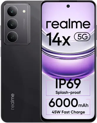 Realme 14X 5G | 6GB+128GB | CRYSTAL BLACK