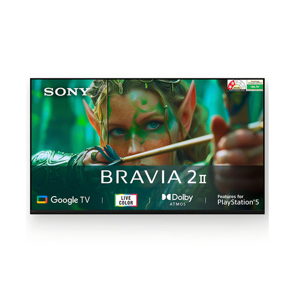 Sony 139 cm (55 inches) BRAVIA 2 II 4K Ultra HD Smart LED Google TV K-55S25M2 (Black) | K-55S25M2 IN5