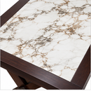 Darling Hudson Dining Table, Mahogany Wood with Tile Top