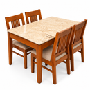 Darling 14LC0037 Dining Table, Mahogany Wood with Marble Top