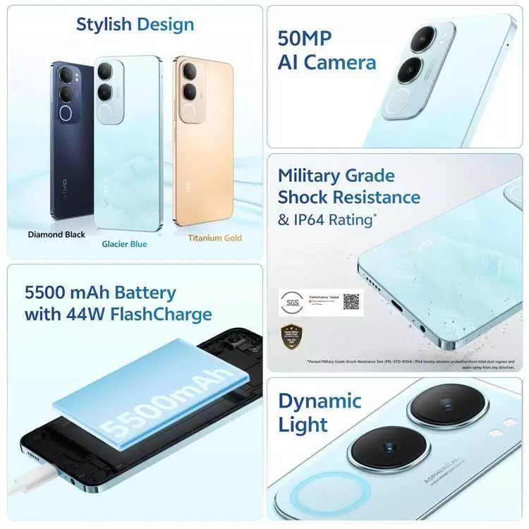 Vivo Y29 5G 4GB+128GB (Glacier Blue)