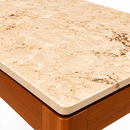 Darling 14LC0037 Dining Table, Mahogany Wood with Marble Top