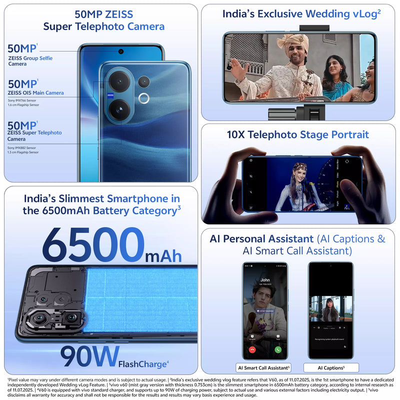 Vivo V60 5G | 12G+256GB | Moonlit Blue