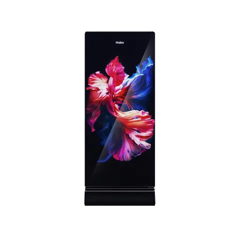 Haier 190 L, 3 Star, Wave Glass Finish, Direct Cool Single Door Refrigerator with Base Drawer (HRD-2103PWG-P)