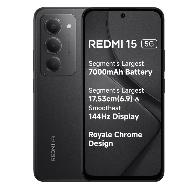 Redmi 15 5G | 8G+256GB | MIDNIGHT BLACK