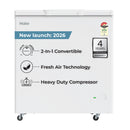 Haier 230L, 4 Star Single Door Hard Top Convertible Deep Freezer (HFC-230SPW4)