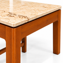 Darling 14LC0037 Dining Table, Mahogany Wood with Marble Top