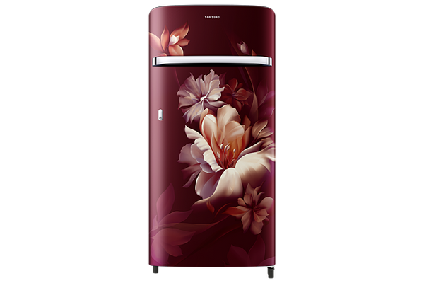 Samsung 189L 5 Star Inverter Direct-Cool Single Door Refrigerator (RR21C2G25RZ-HL,Midnight Blossom Red)