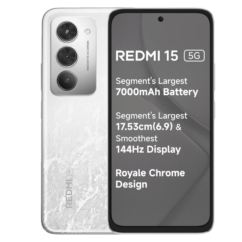 Redmi 15 5G | 8G+256GB | FROSTED WHITE