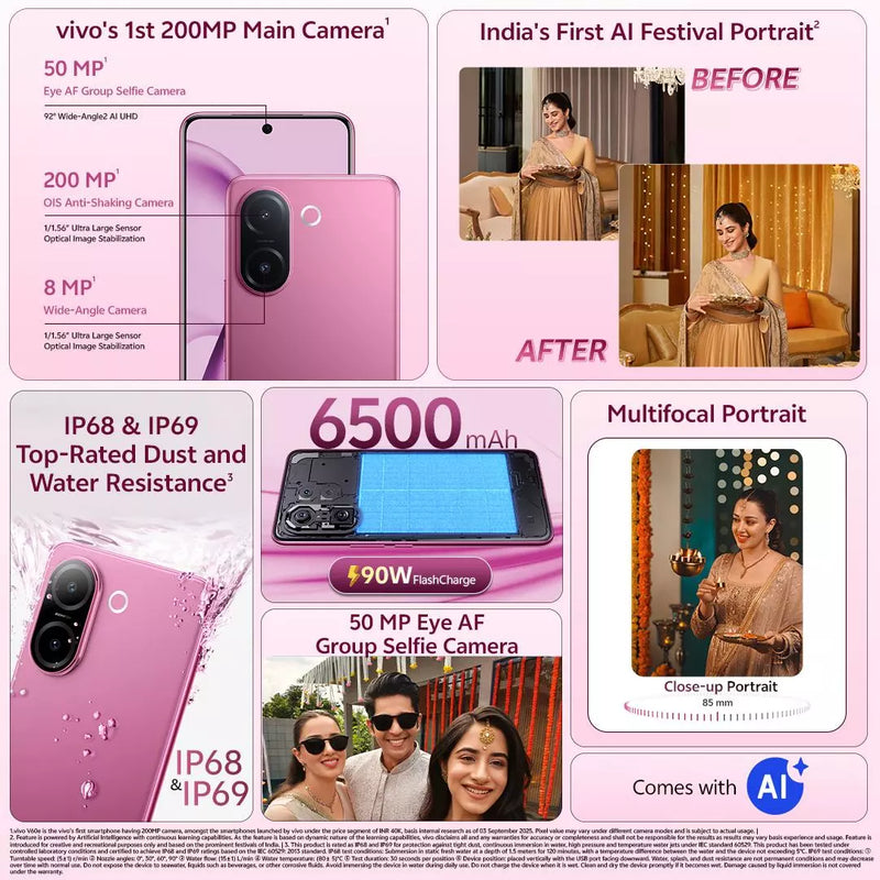 Vivo V60e 5G | 8GB + 128GB | Elite Purple