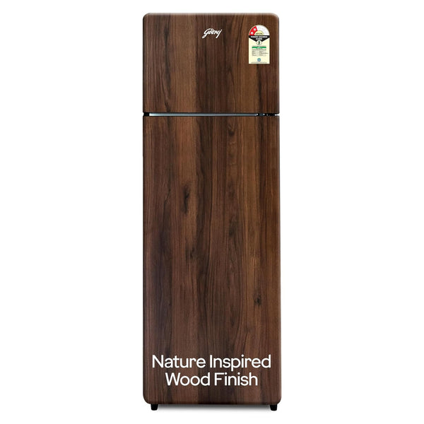 Godrej 272 L 2 Star Wood Finish, 30 Days Farm Freshness, Frost Free Inverter Double Door Refrigerator (RT EONVOGUE 310B RI WT WD)