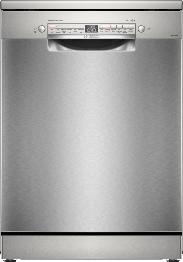 Bosch free-standing dishwasher 60 cm Brushed steel anti-fingerprint (SMS6IKI01I)