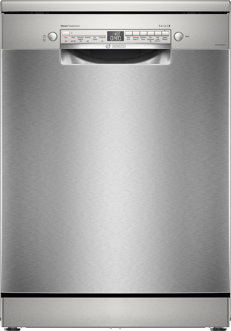 Bosch free-standing dishwasher 60 cm Brushed steel anti-fingerprint (SMS6IKI01I)