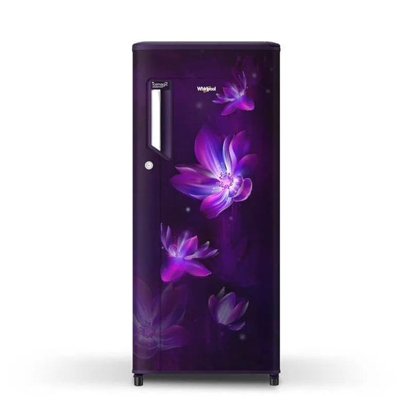 Whirlpool Icemagic Powercool 192L 3 Star Single-Door Refrigerator (72537) Purple Flower Rain