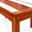 Darling Calia Dining Table, Mahogany Wood with Tile Top