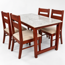 Darling Odi Care Dining Table, Mahogany Wood with Marble Top