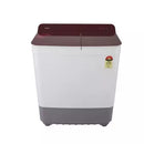 Haier 8Kg Top Load Semi Automatic Washing Machine 5 Star White & Burgundy, (HTW80-196BR)
