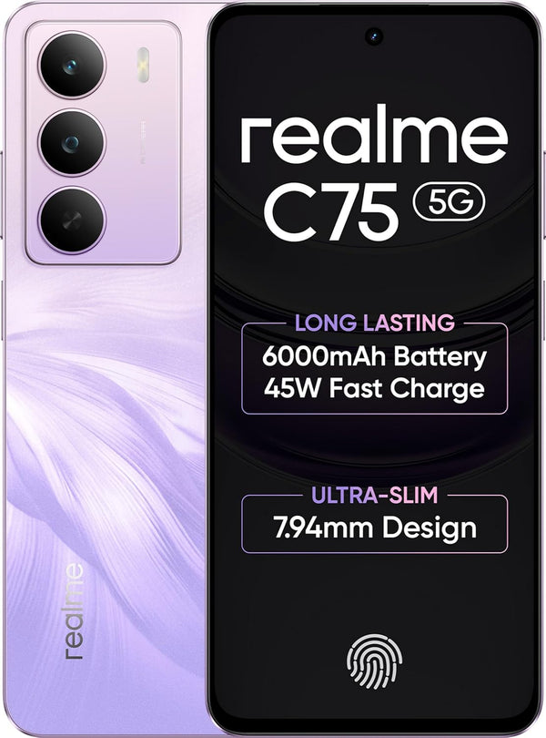 Realme C75 5G | 6GB+128GB | Purple Blossom