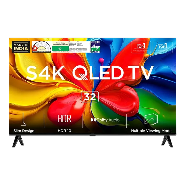 TCL S4K 80 cm (32 inch) HD QLED Smart Google TV with Google Assistant