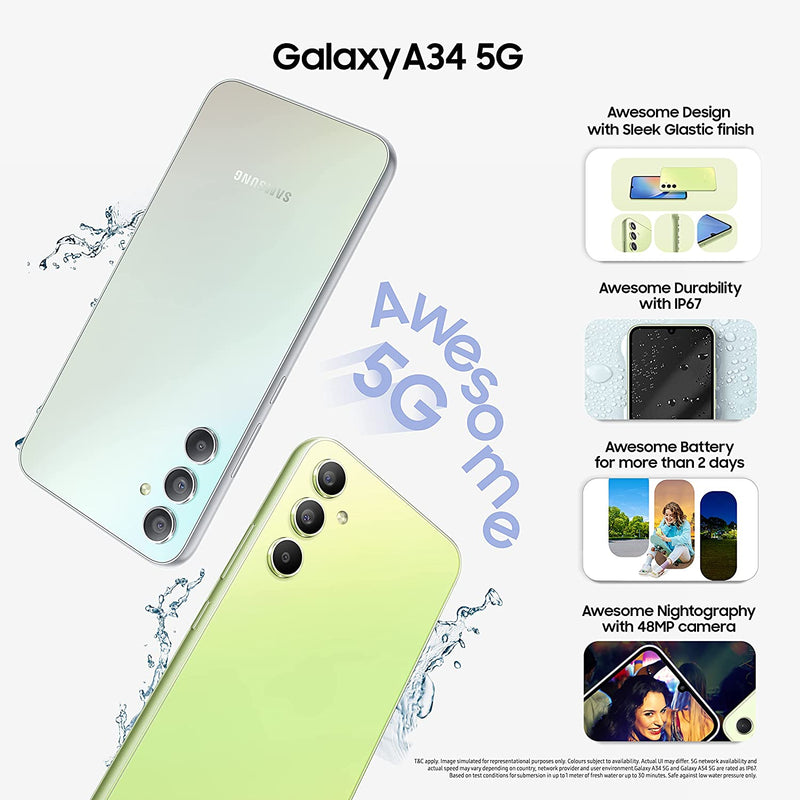 Samsung Galaxy A34 5G (8GB, 128GB Storage)