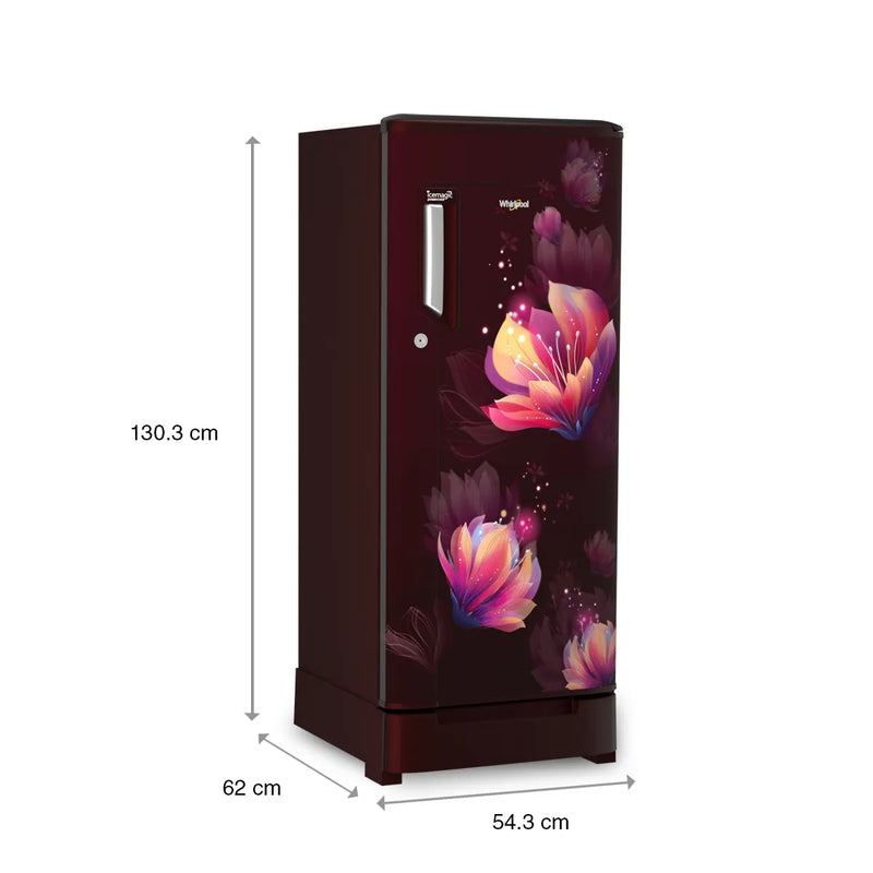 Whirlpool Icemagic Powercool 184L 2 Star Single Door Refrigerator with base drawer - Belita (73215)