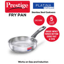 Prestige SS Platina Pop Cookware Fry Pan 240 mm