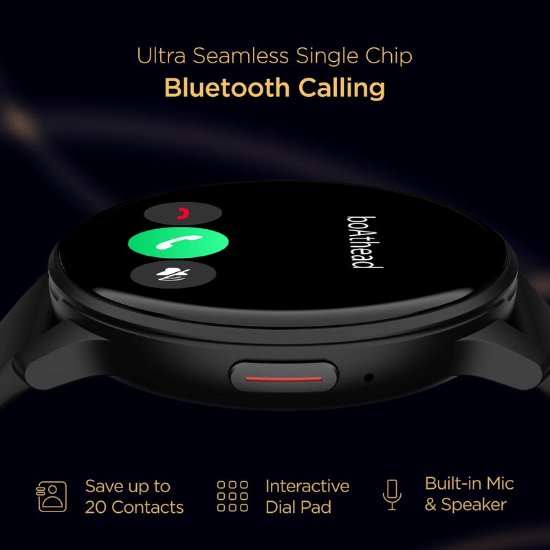 boAt Lunar Call Smartwatch with Bluetooth Calling (Active Black)