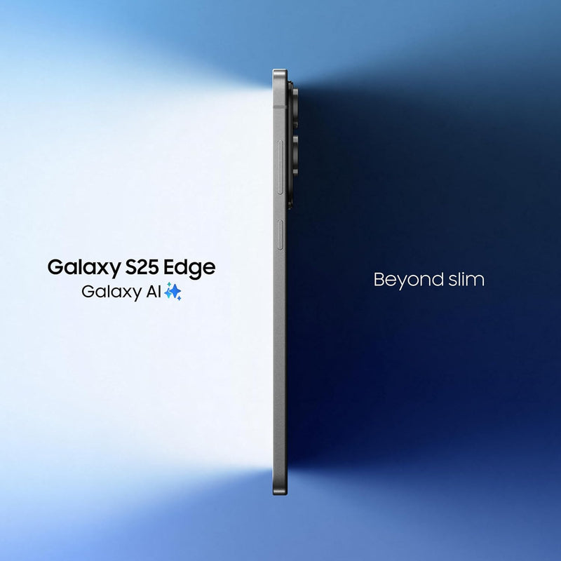 Samsung Galaxy S25 Edge 5G AI Smartphone | 12GB+512GB | Titanium Jetblack