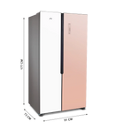 Godrej 600L, 3 Star Side by Side Refrigerator (RS EONVELVET 646C RIT OP RS)